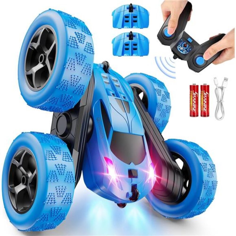 Boys Remote Control Car RC Cars Toys for Kids Ages 6-12, 4WD Stunt Car with‎ LED